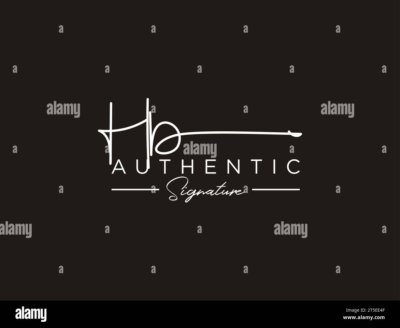 HB Signature Logo Template Vector. Stock Vector