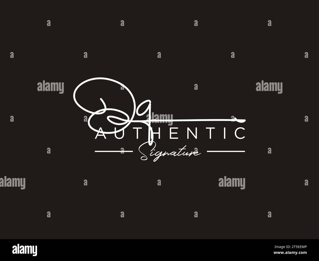 OQ Signature Logo Template Vector. Stock Vector