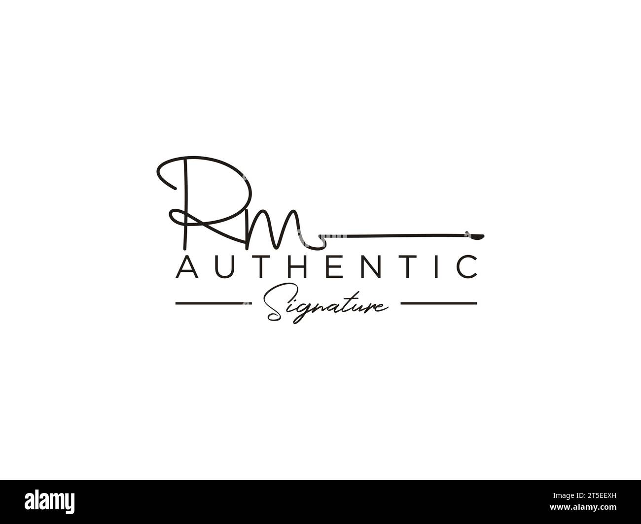 RM Signature Logo Template Vector Stock Vector Image & Art - Alamy