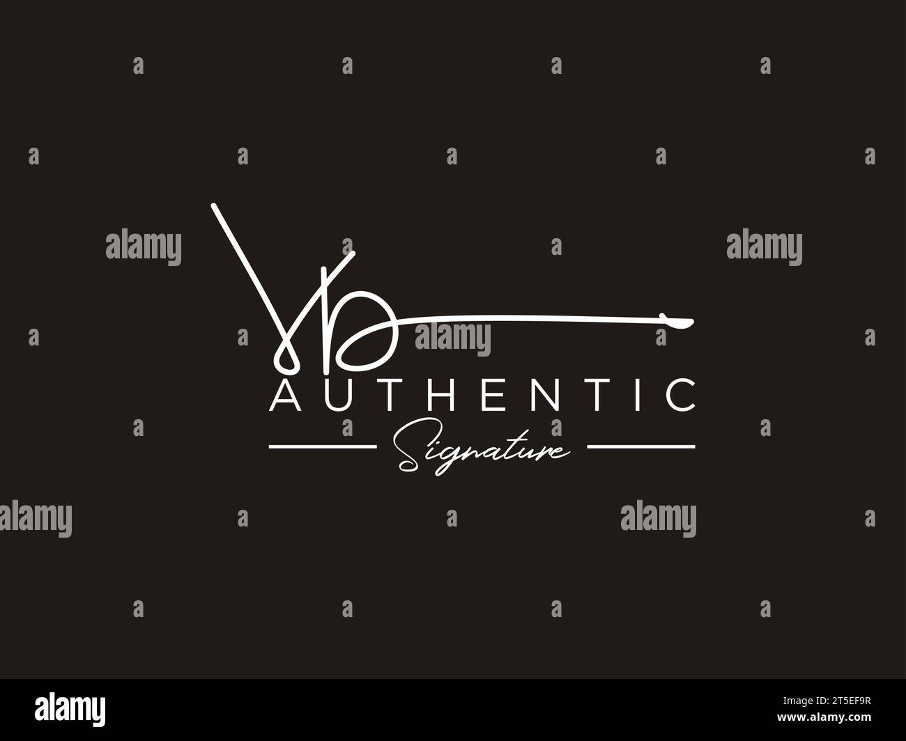 VB Signature Logo Template Vector. Stock Vector