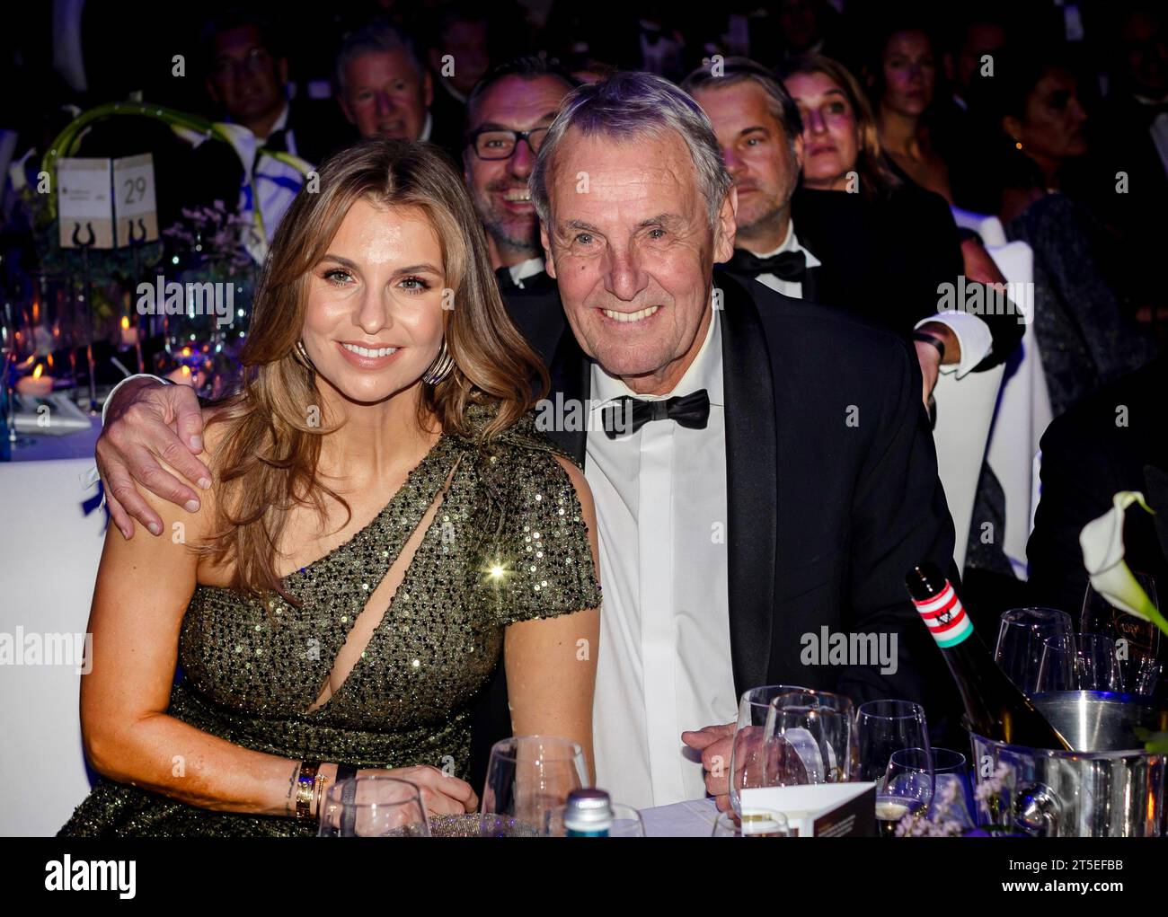 FRANKFURT AM MAIN, GERMANY - 04. November: : Joerg Wontorra and Laura Wontorra (L) during the annual German Sports Media Ball (41. Deutsche SportpresseBall) at Alte Oper on November 4, 2023 in Frankfurt am Main, Germany. (Photo by Dan O' Connor/ATP Images) (O'CONNOR Dan /ATP/SPP) Credit: SPP Sport Press Photo. /Alamy Live News Stock Photo