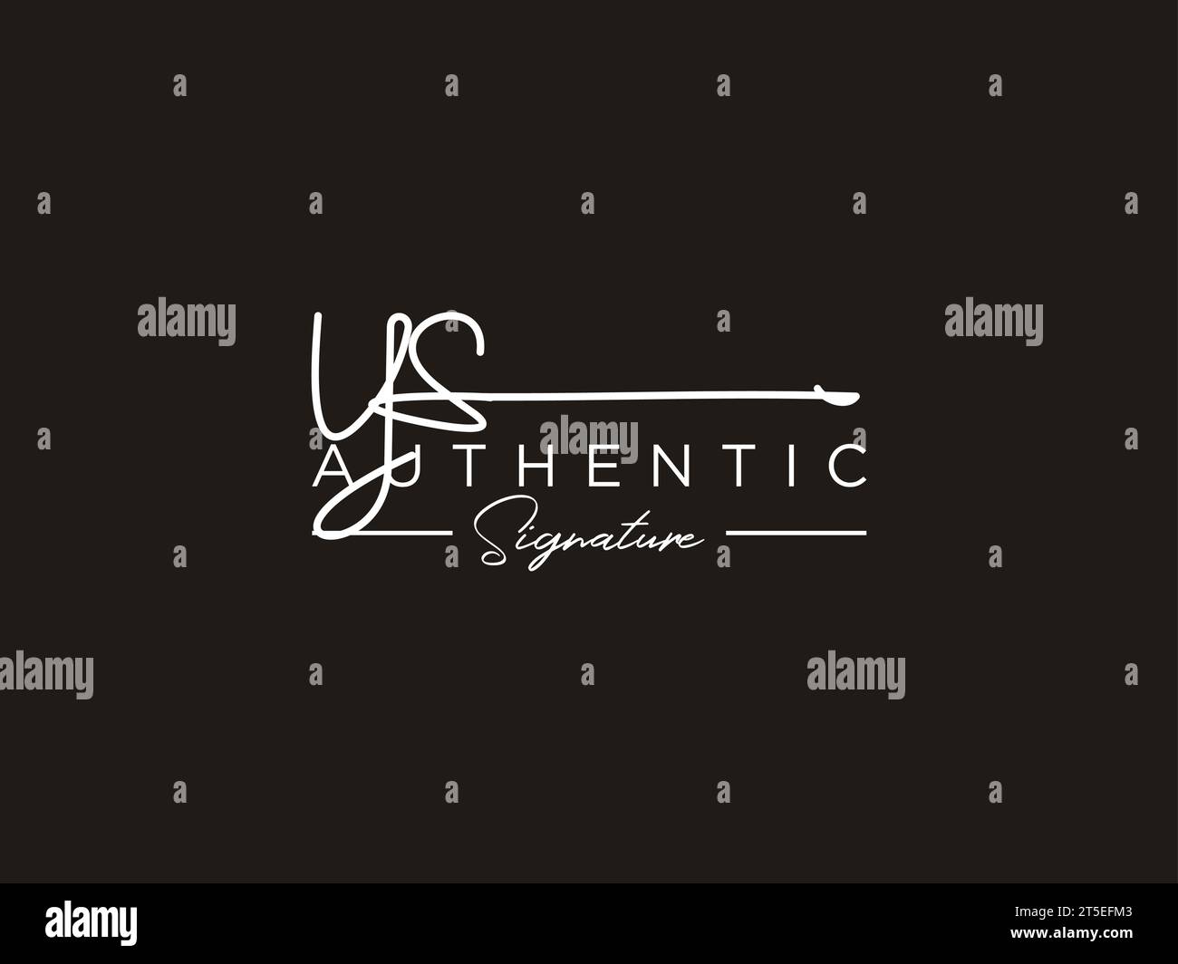 YS Signature Logo Template Vector. Stock Vector