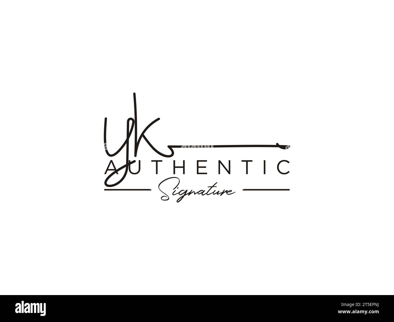 YK Signature Logo Template Vector Stock Vector Image & Art - Alamy