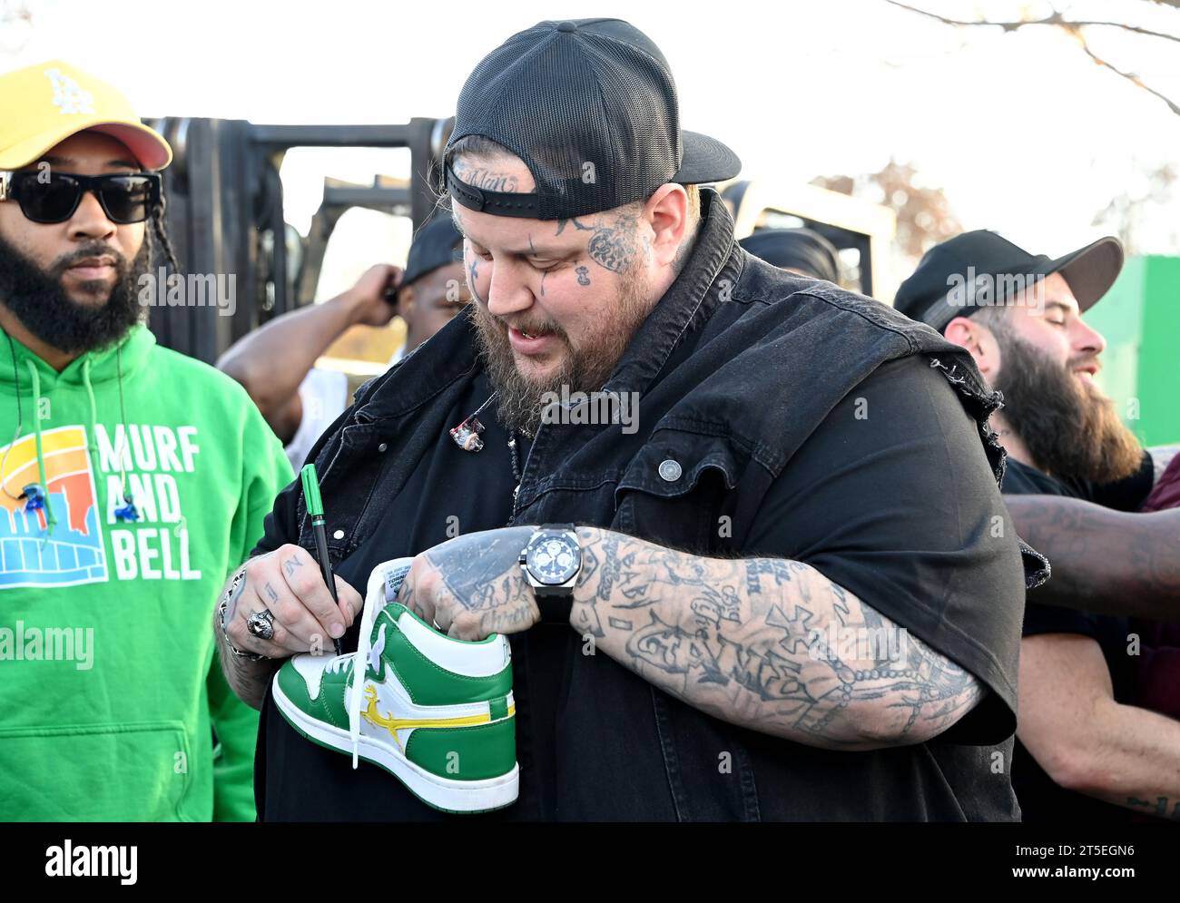 Antioch, USA. 04th Nov, 2023. Jelly Roll backstage at the “Biggest Toy