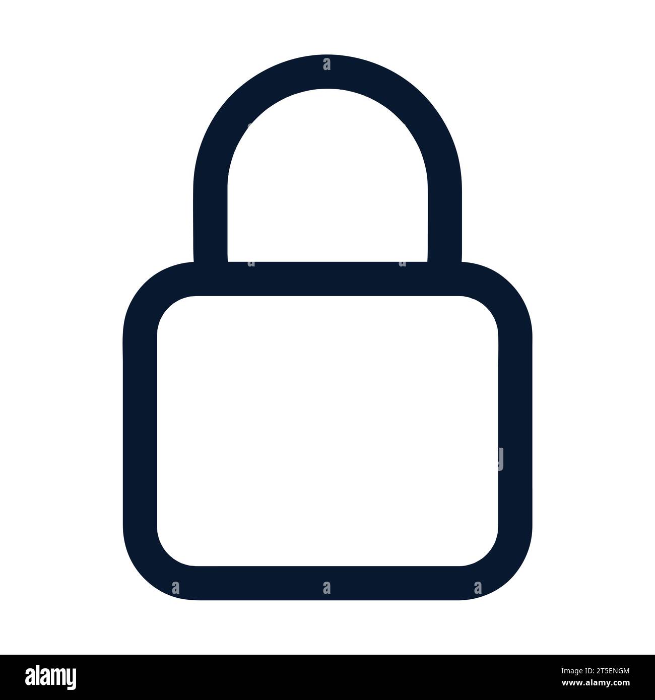 outline padlock icon Stock Vector