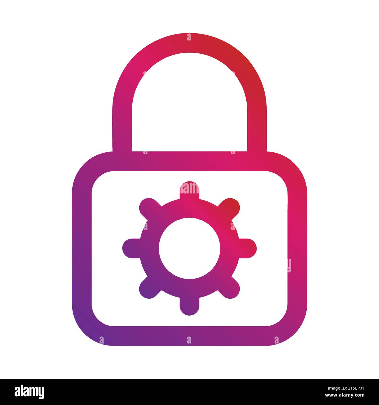 gradient style outline security padlock icon Stock Vector Image & Art ...