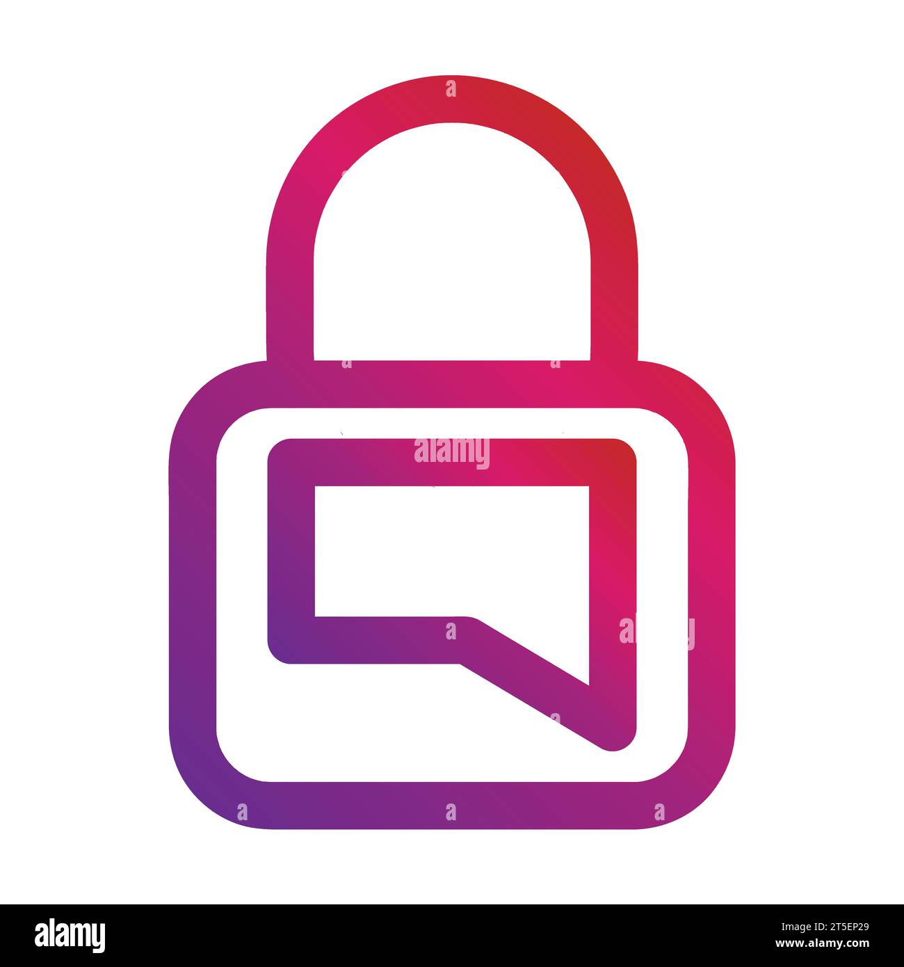 gradient style outline security padlock icon Stock Vector Image & Art ...