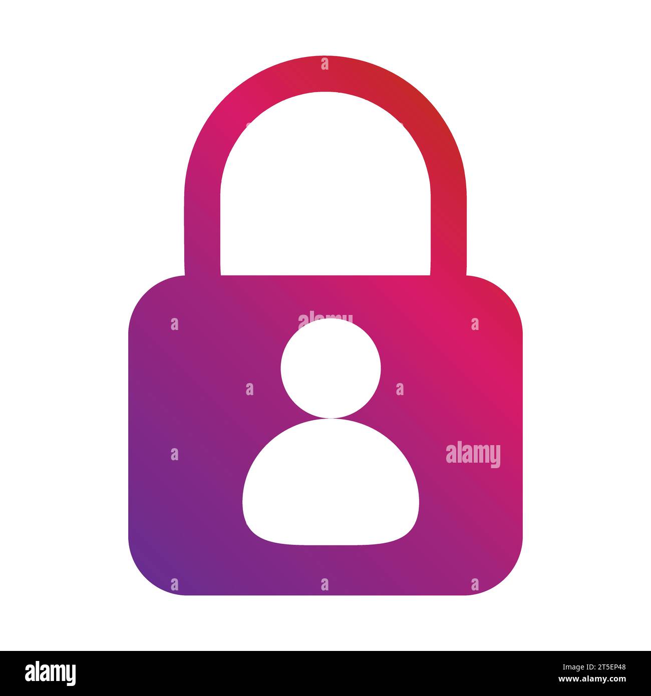 gradient style modern security padlock icon Stock Vector