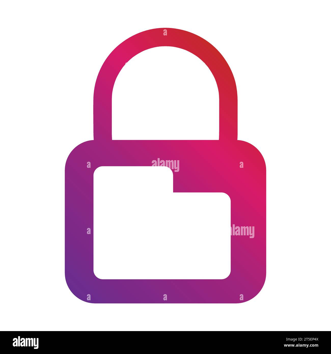 gradient style modern security padlock icon Stock Vector
