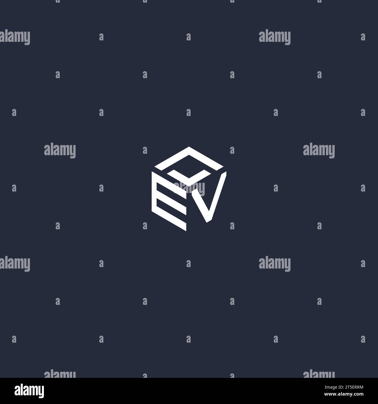 EV initial hexagon logo design inspiration Stock Vector Image & Art - Alamy
