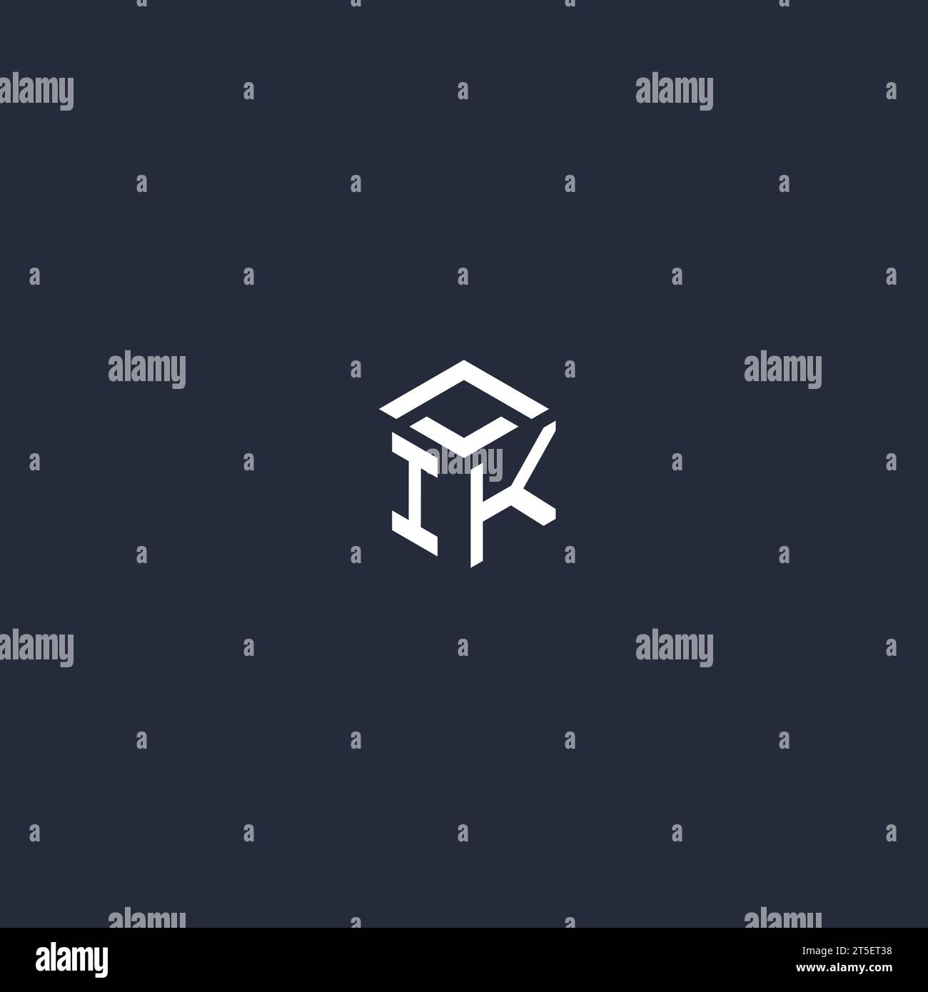 IK initial hexagon logo design inspiration Stock Vector Image & Art - Alamy