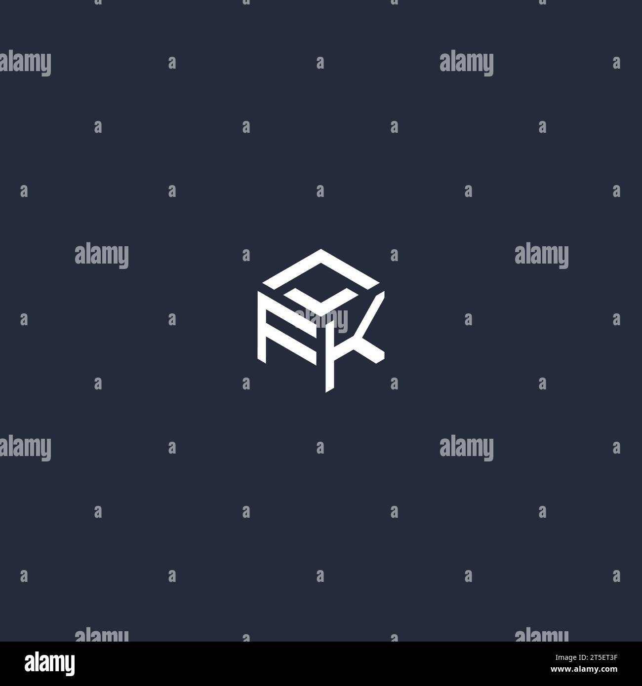FK initial hexagon logo design inspiration Stock Vector Image & Art - Alamy