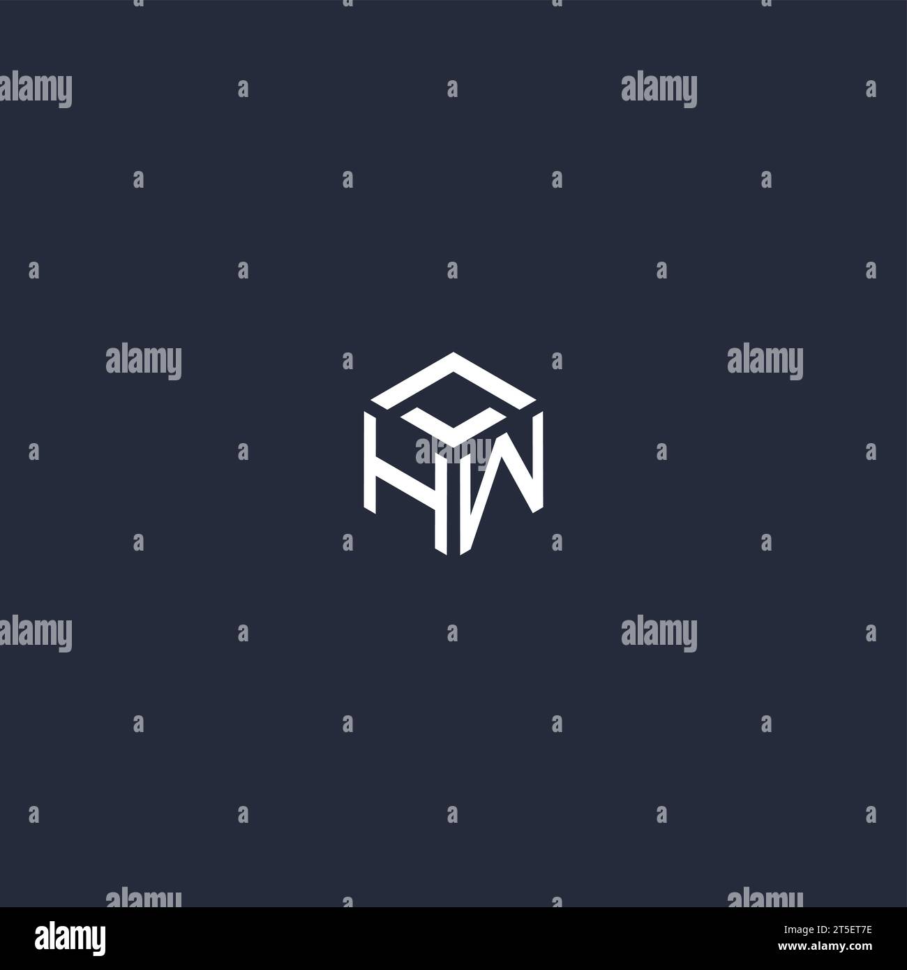 HW initial hexagon logo design inspiration Stock Vector Image & Art - Alamy