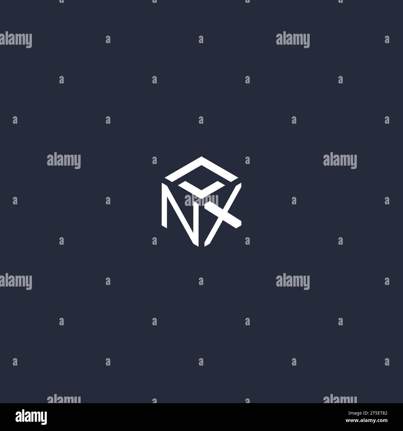 NX initial hexagon logo design inspiration Stock Vector Image & Art - Alamy