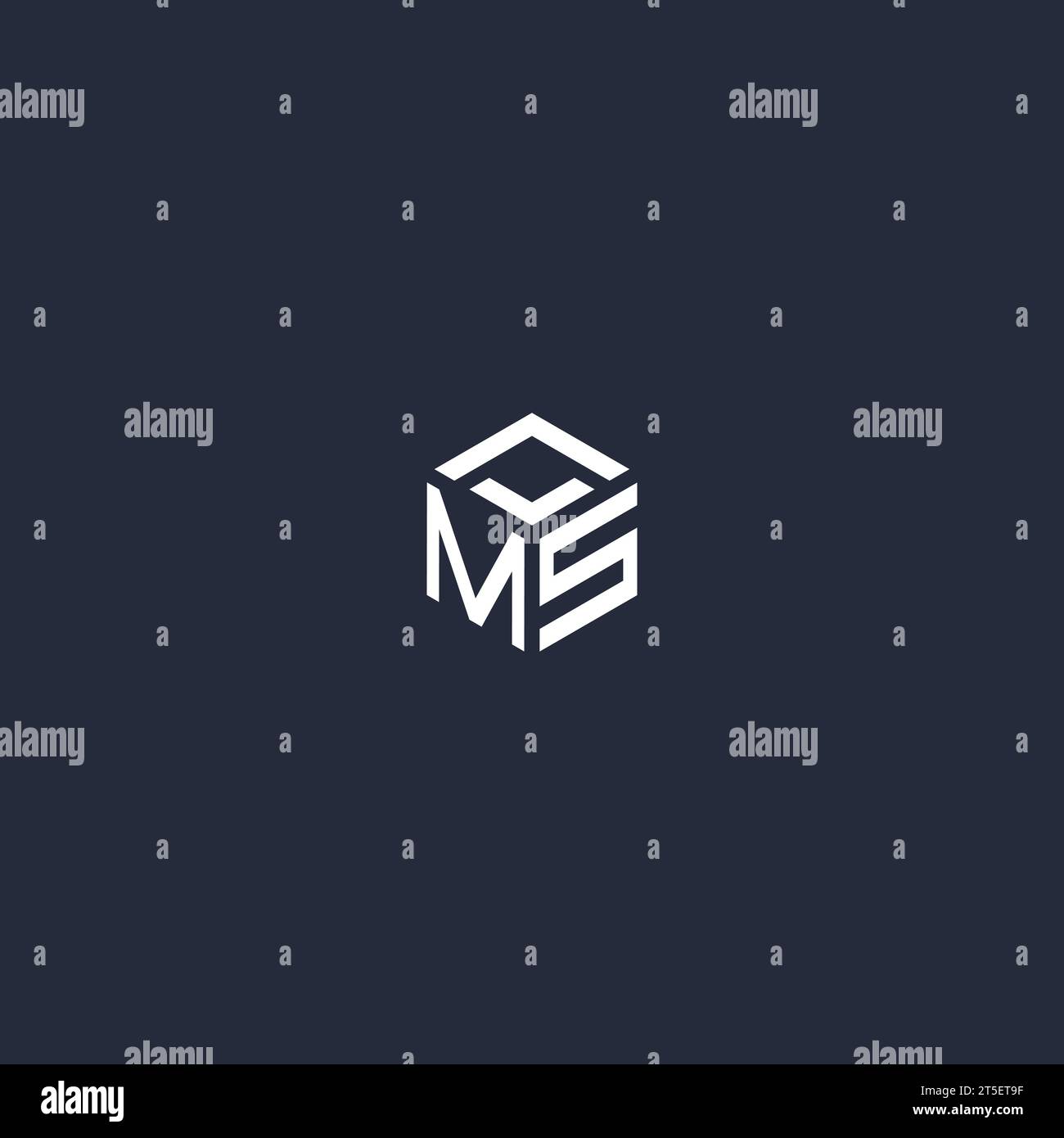 MS initial hexagon logo design inspiration Stock Vector Image & Art - Alamy