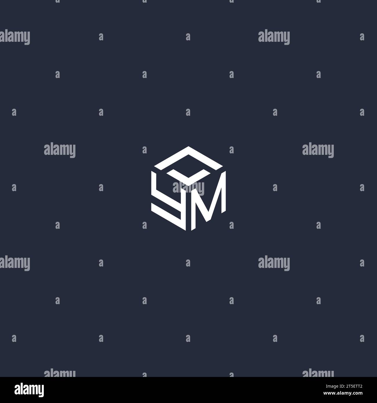 YM initial hexagon logo design inspiration Stock Vector Image & Art - Alamy