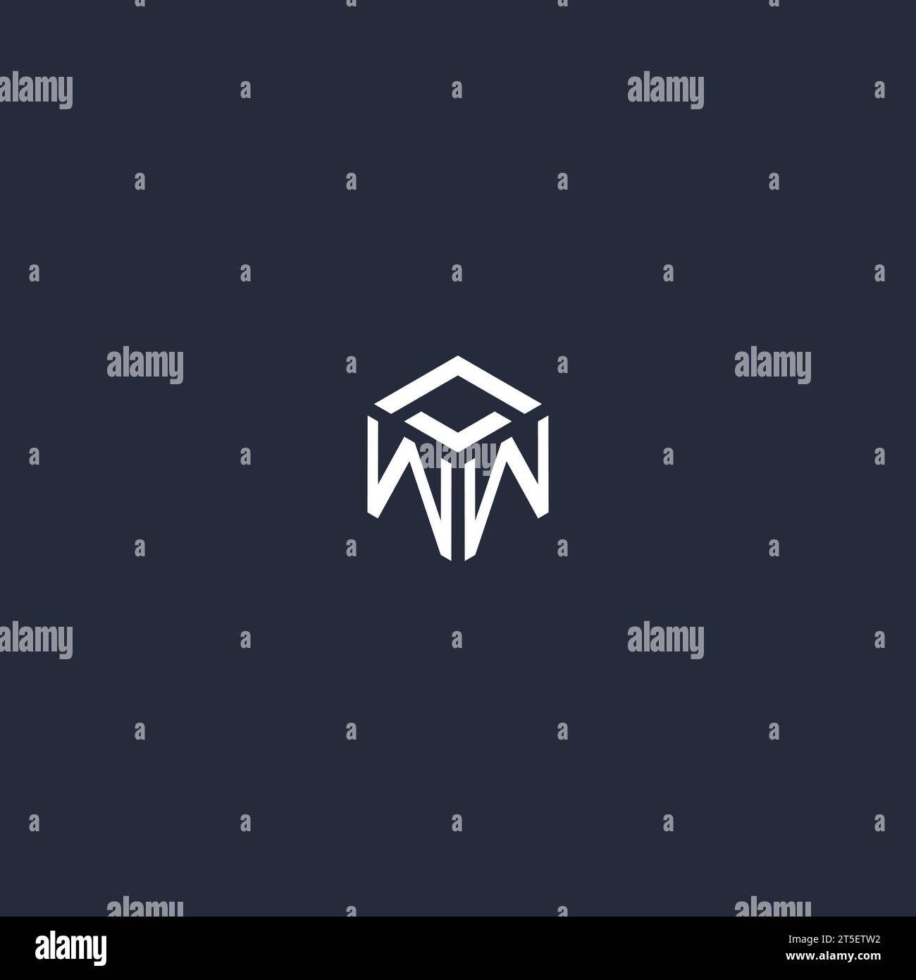 WW initial hexagon logo design inspiration Stock Vector Image & Art - Alamy