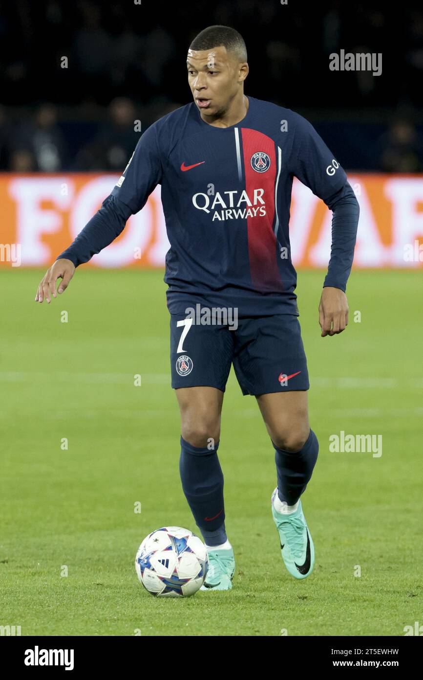 Kylian Mbappe of PSG during the UEFA Champions League, Group F football