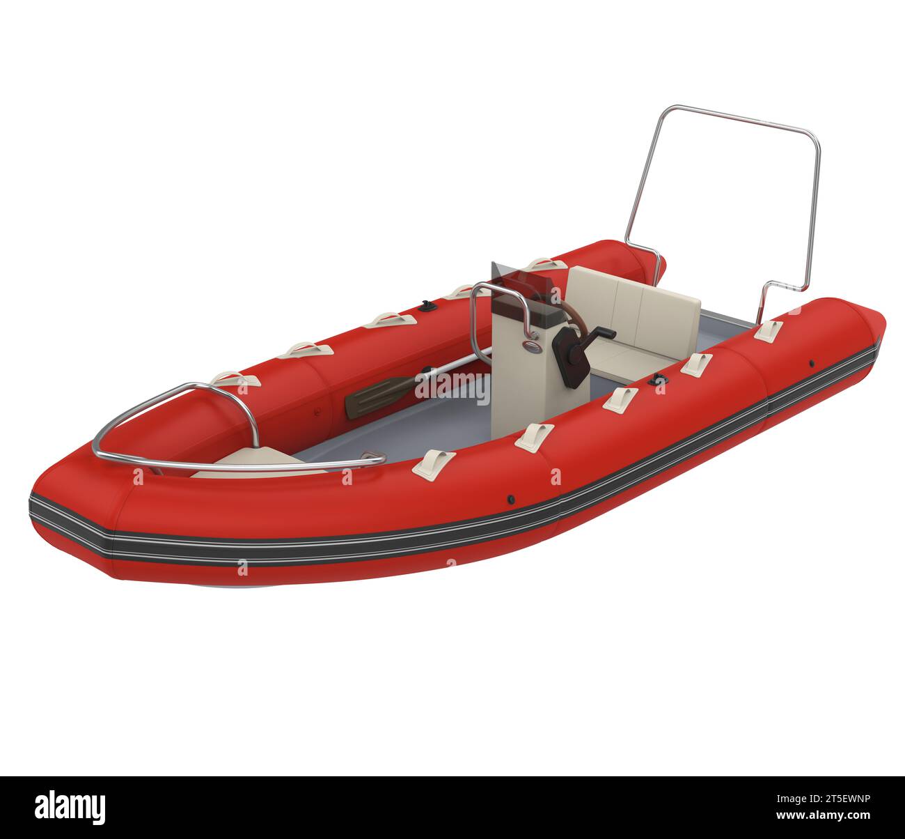 Inflatable Boat Isolated Stock Photo Alamy