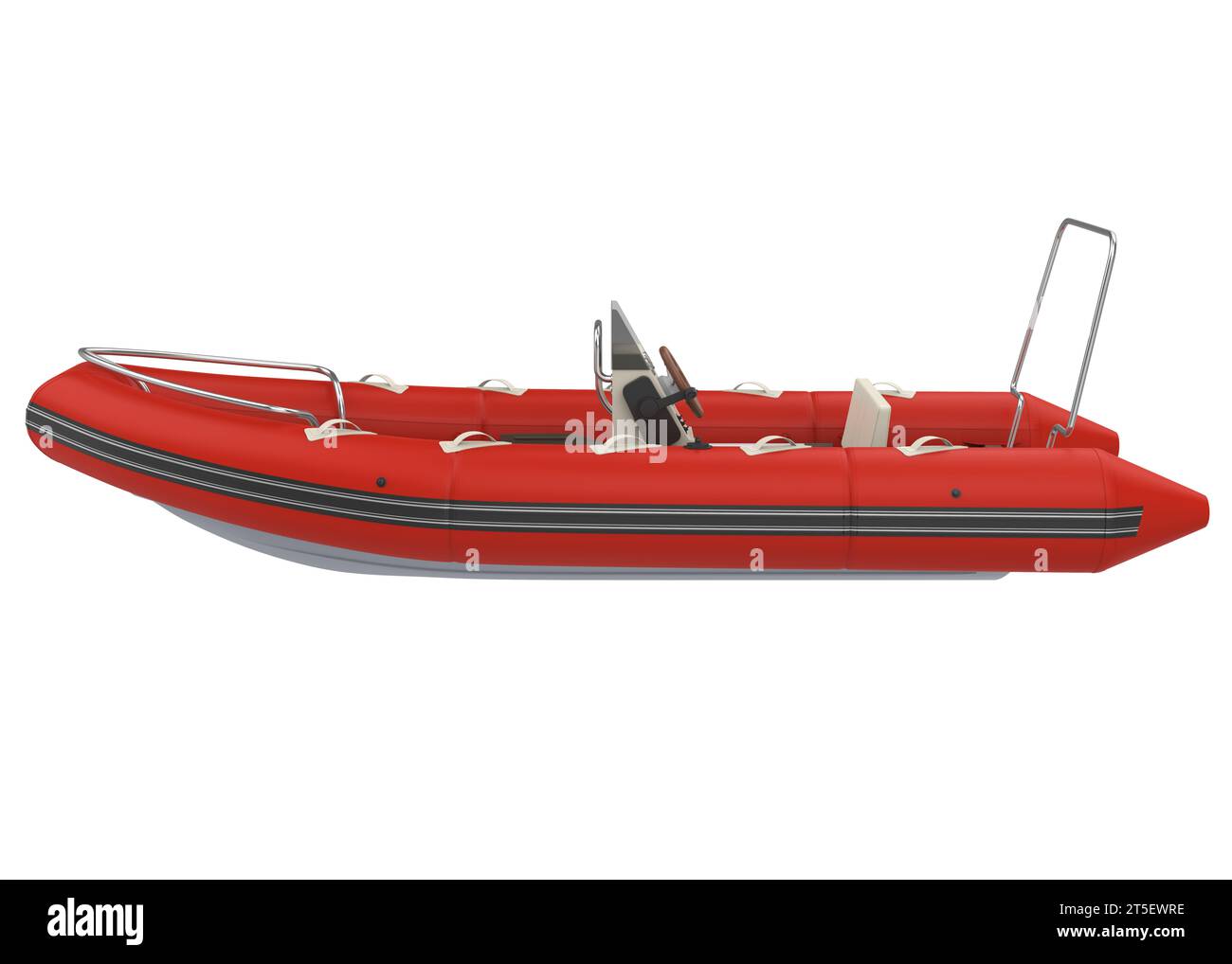 Inflatable Boat Isolated Stock Photo Alamy