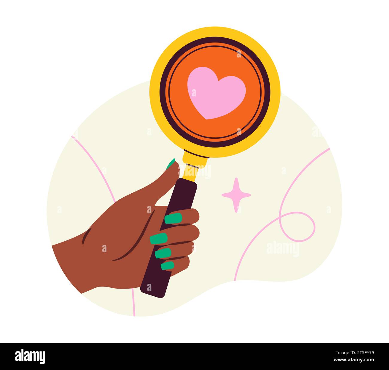 Hands with binocular vector Stock Vector