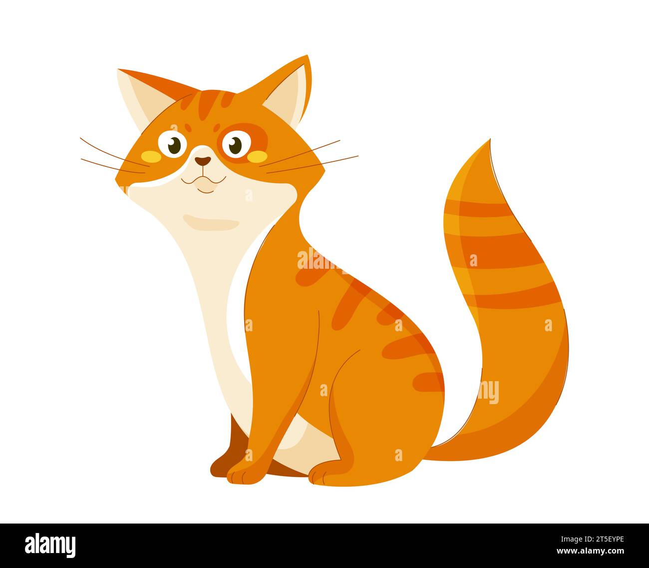 Cute orange cat vector Stock Vector Image & Art - Alamy