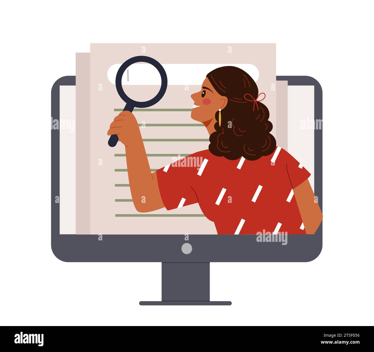 Person inside computer vector Stock Vector Images - Alamy