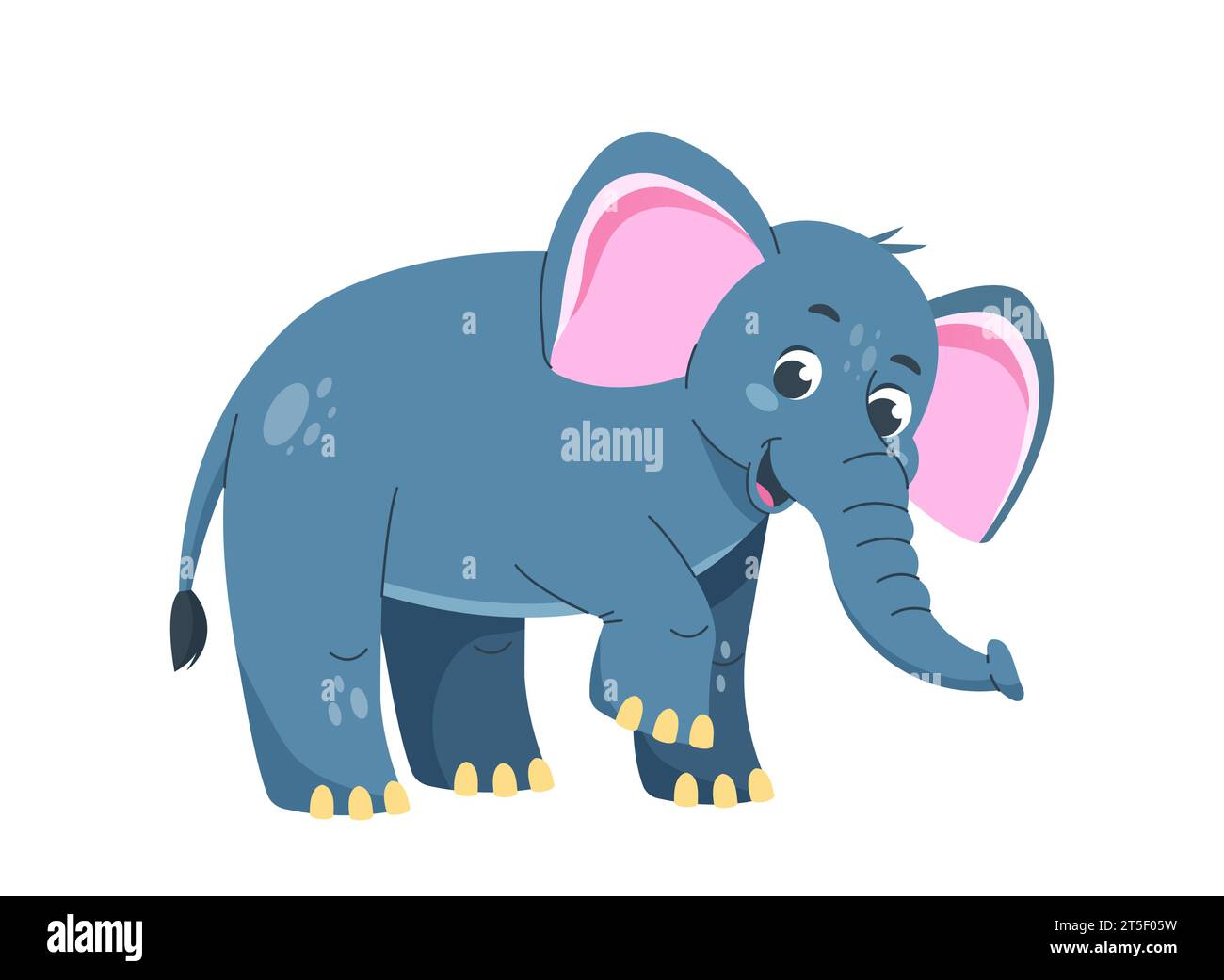 Kawaii Cute Elephant and Bird - Cute - Sticker