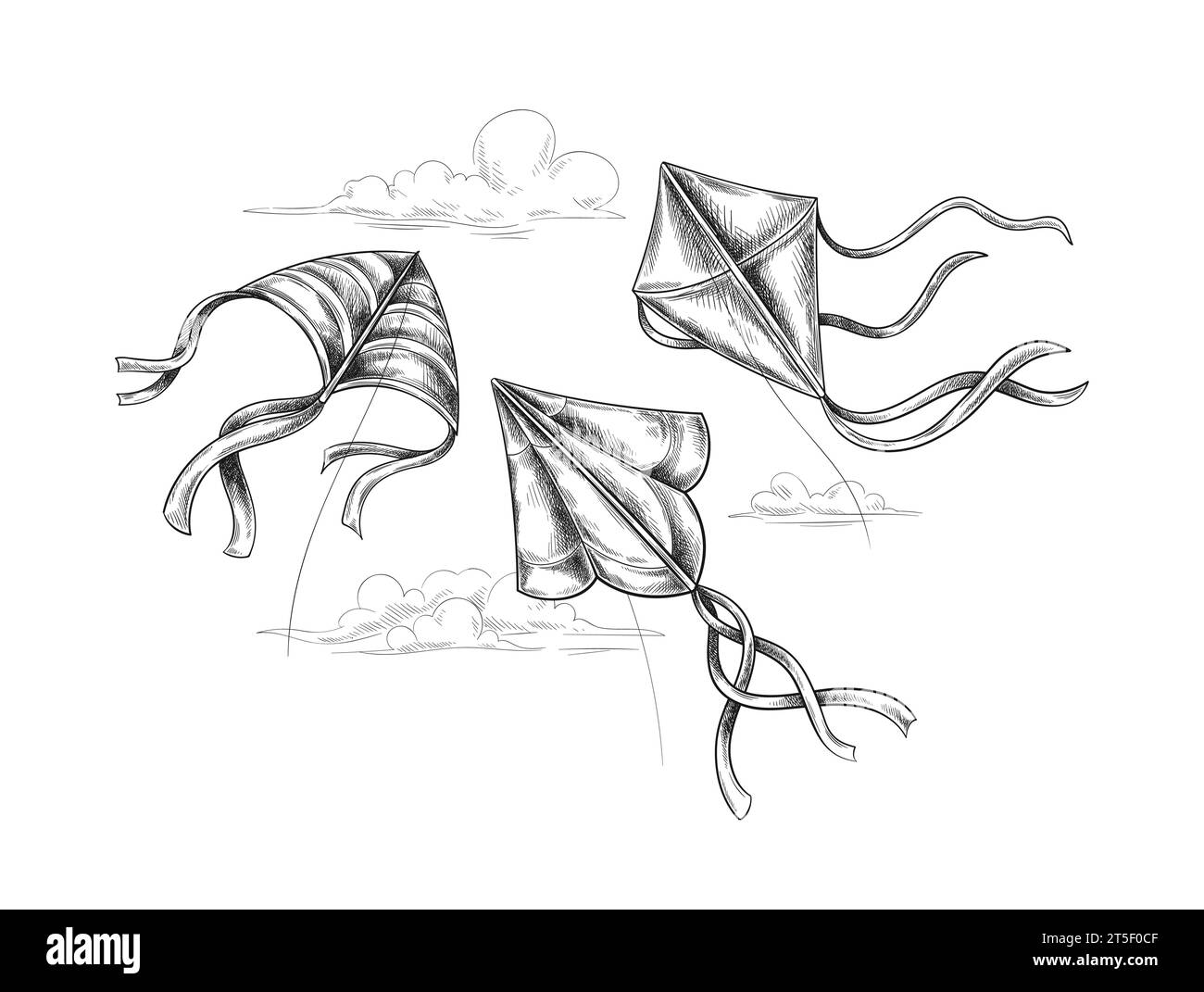 Fly kite in sky vector concept Stock Vector Image & Art Alamy