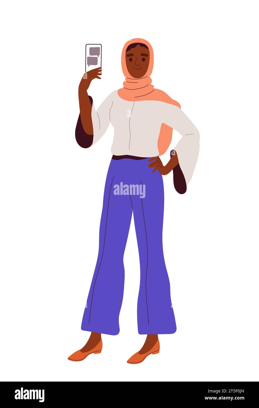 Happy person with smartphone vector Stock Vector Image & Art - Alamy