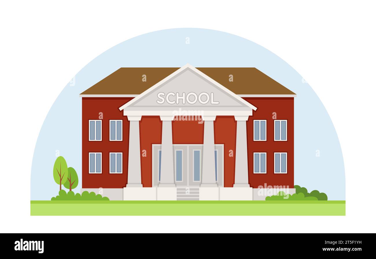 School building in city vector Stock Vector Image & Art - Alamy