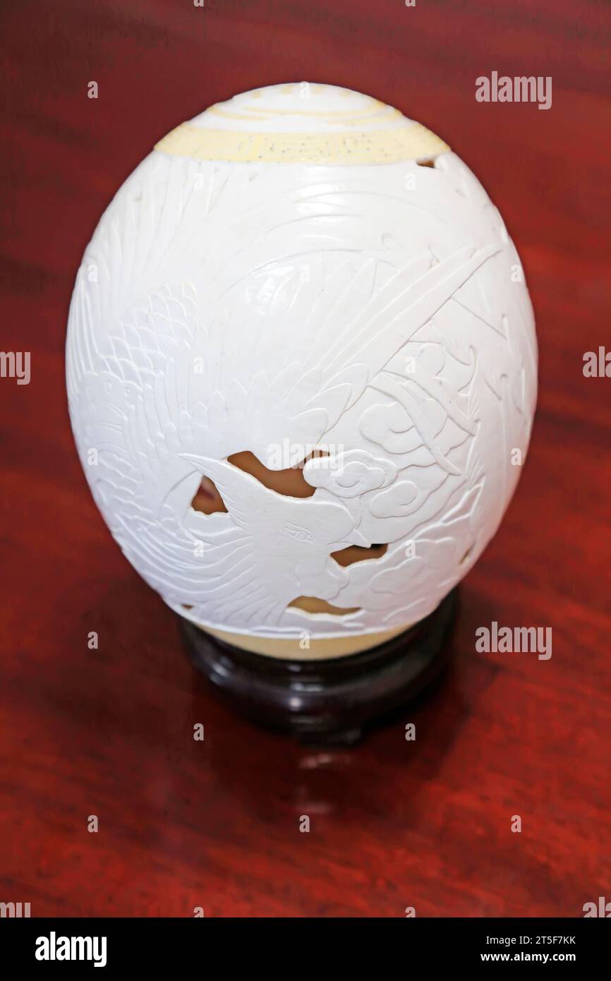 Oldest Globe of New World Carved on Ostrich Eggs?