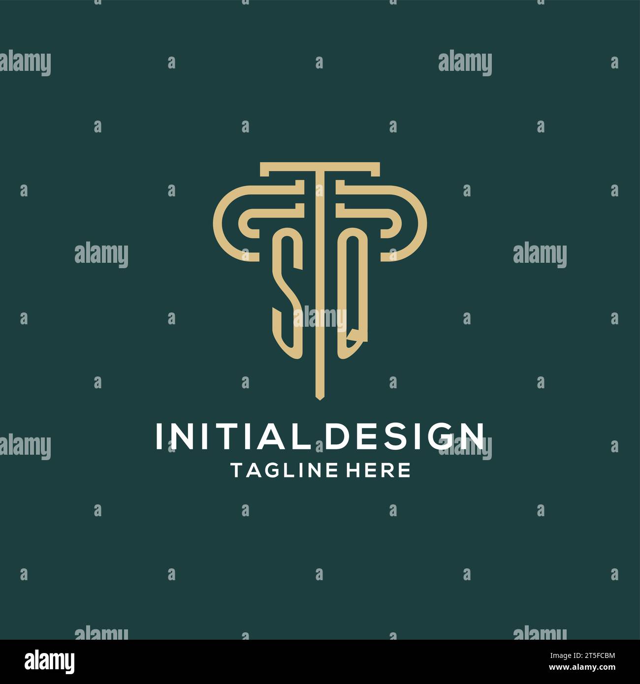 Initial SQ pillar logo, elegant and luxury law firm logo vector graphic ...