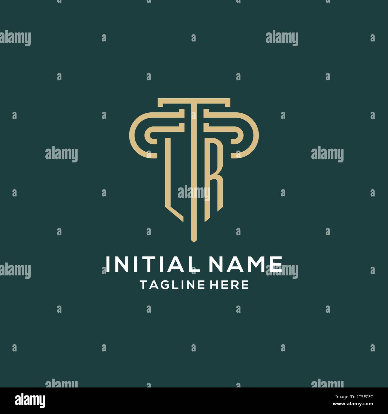 Initial LR pillar logo, elegant and luxury law firm logo vector graphic ...