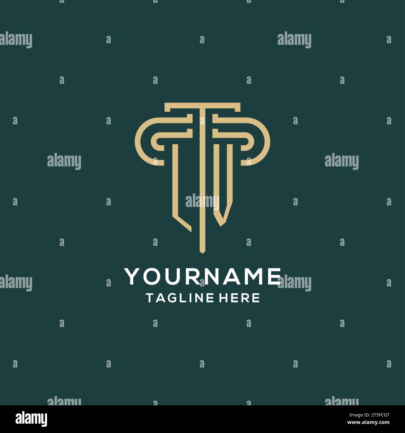 Initial LV pillar logo, elegant and luxury law firm logo vector graphic ...