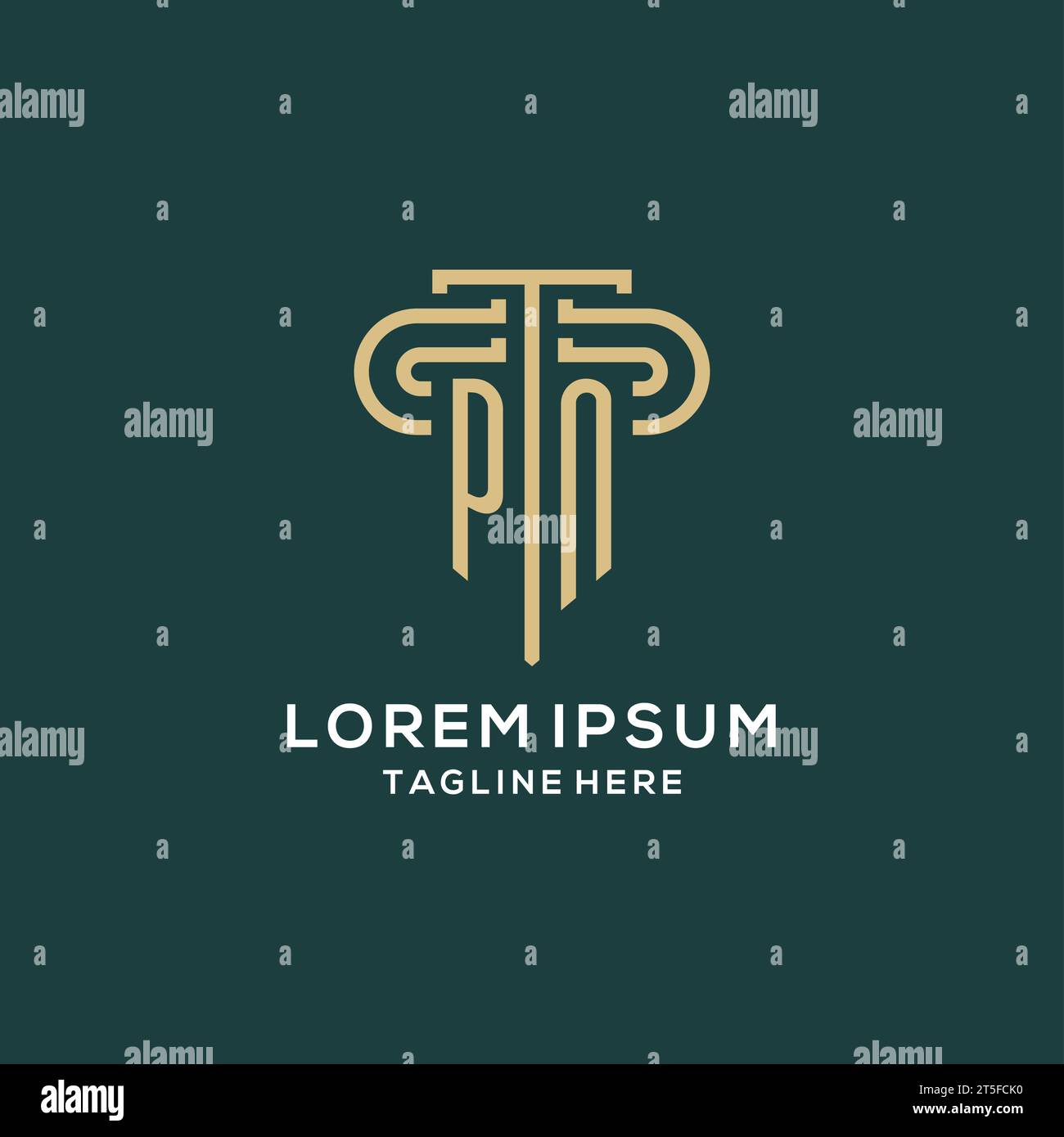 Initial PN pillar logo, elegant and luxury law firm logo vector graphic ...