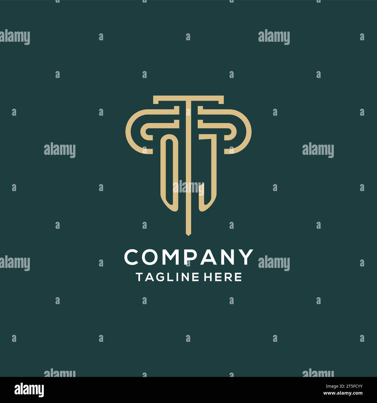 Initial OJ pillar logo, elegant and luxury law firm logo vector graphic ...