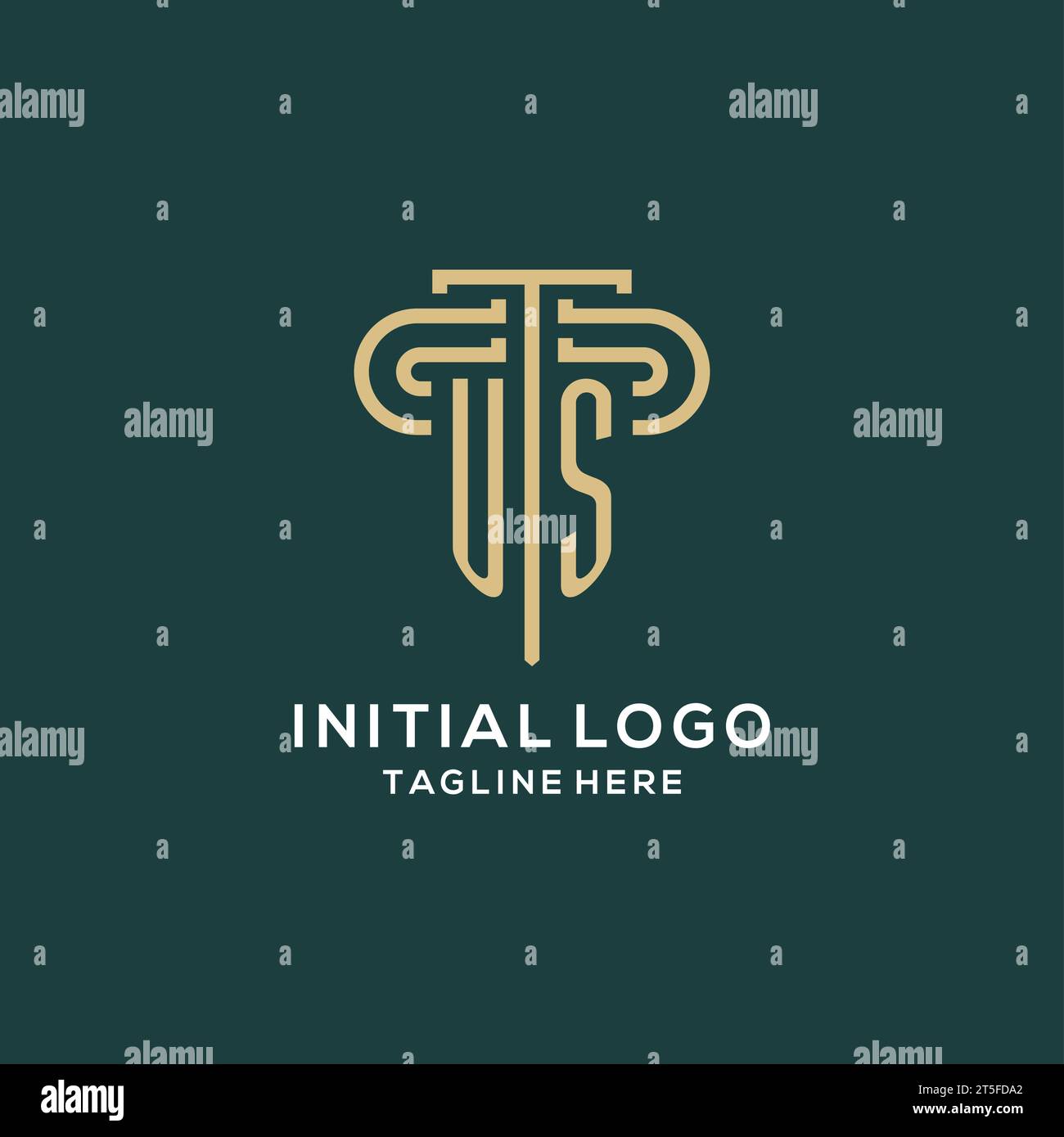 Initial US pillar logo, elegant and luxury law firm logo vector graphic ...