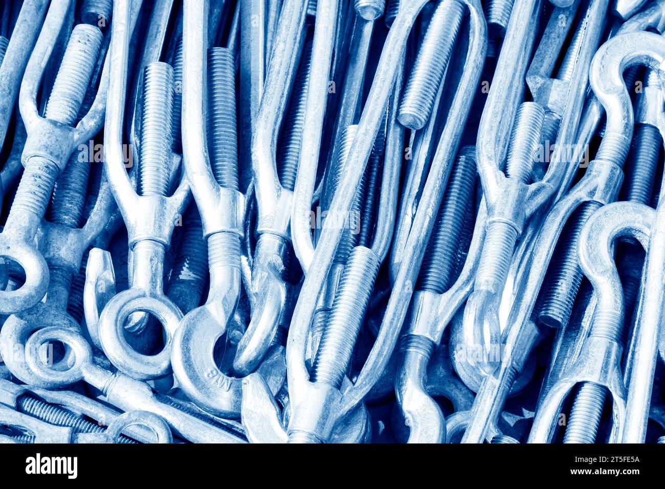long bolt fasteners hardware components, closeup of photo Stock Photo ...