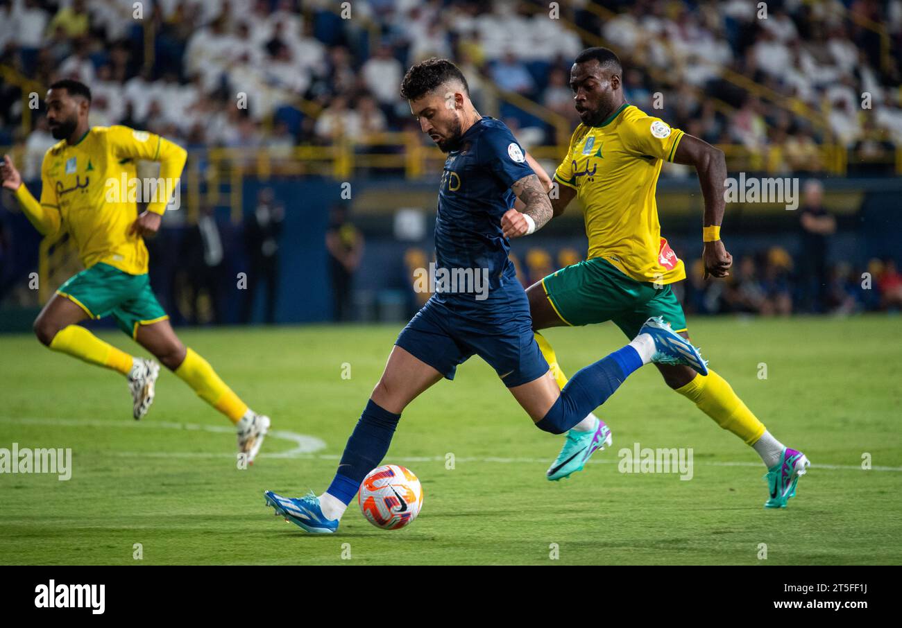 Riyadh, Saudi Arabia. 04th Nov, 2023. Alex Telles of Al-Nassr FC during the Match Day 12 of the SAFF Roshn Saudi Pro League 2023-24 between Al-Nassr FC and Al-Khaleej FC at Al-Awwal Park on November 4, 2023 in Riyadh, Saudi Arabia. Photo by Victor Fraile / Power Sport Images Credit: Power Sport Images Ltd/Alamy Live News Stock Photo