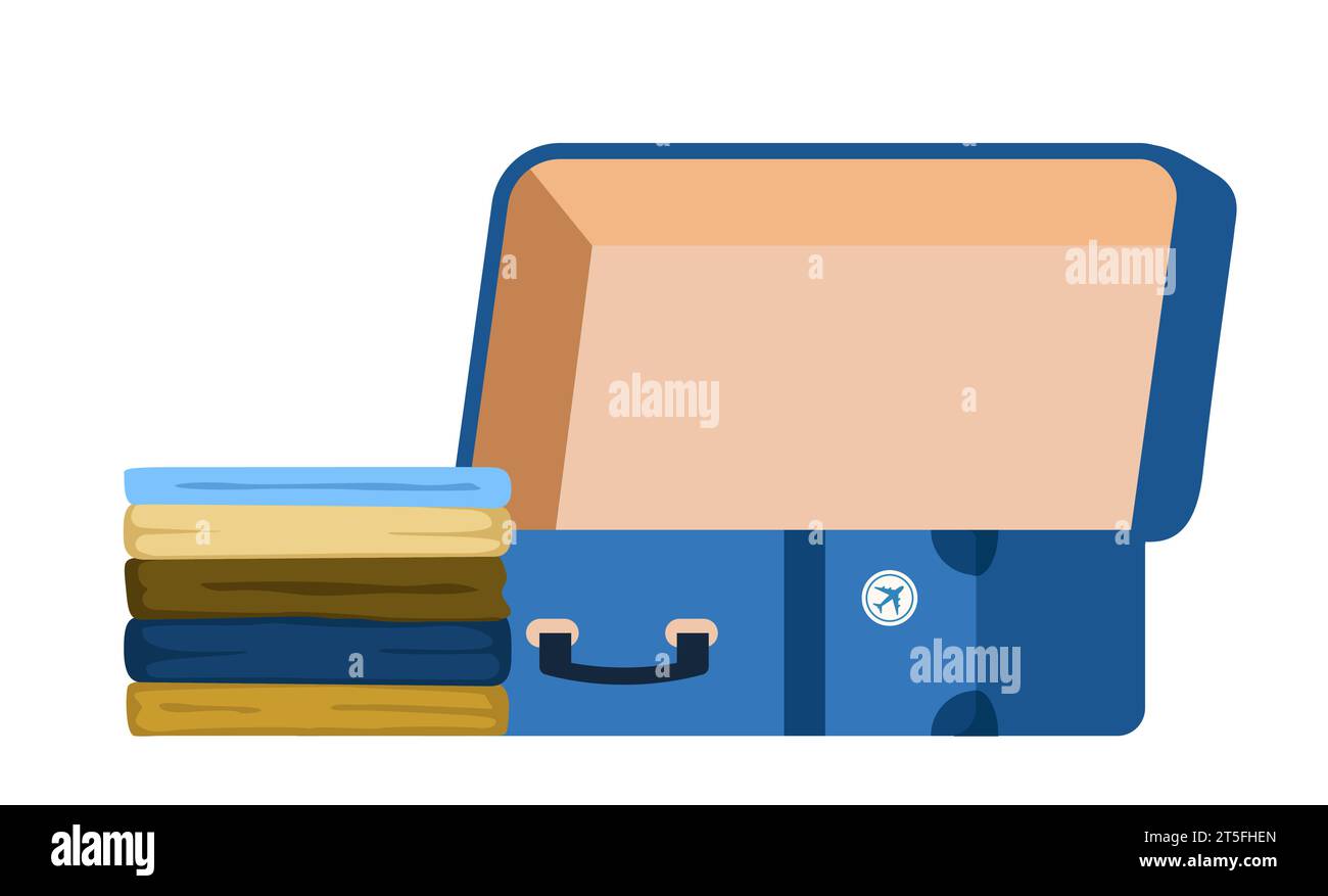 Open suitcase clothing Stock Vector Images Alamy