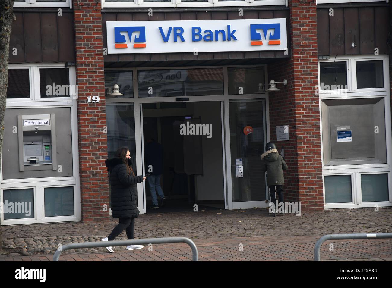 Burger/Fehmarn/Germany/04 November 2023/. VR bank  branch in smll town burger fehmarn in Germany.   (Photo.Francis Joseph Dean/Dean Pictures) Stock Photo