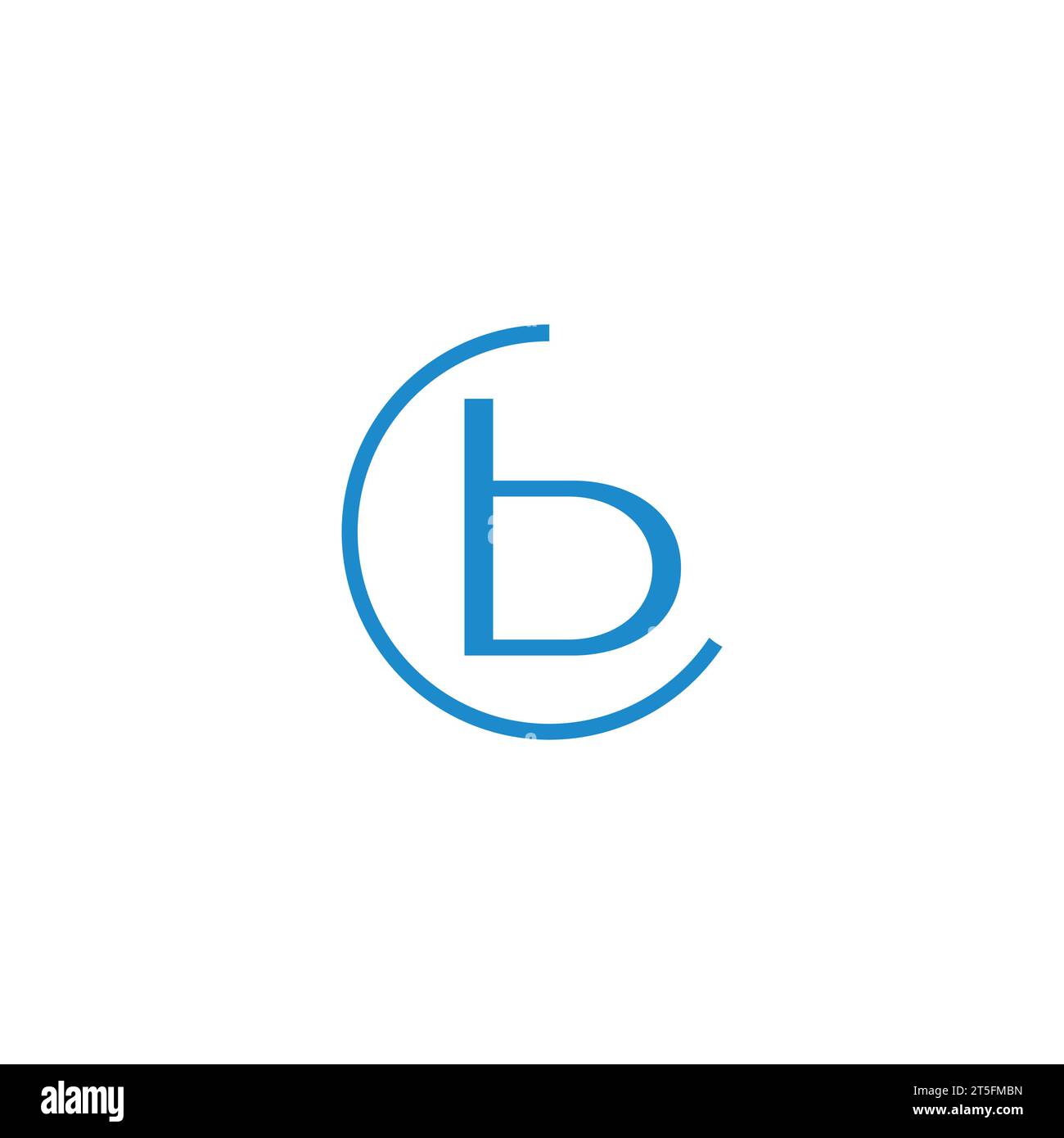 letter cb simple rotate line logo vector Stock Vector