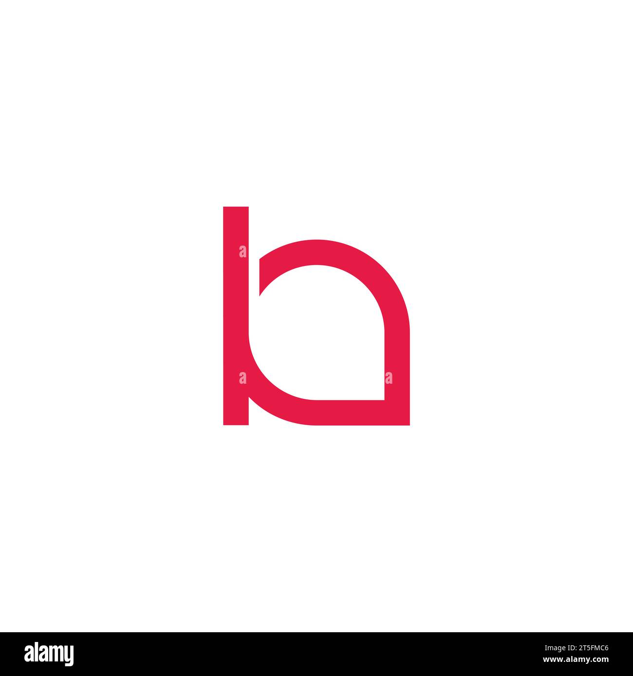 letter d simple geometric logo pin location shape Stock Vector