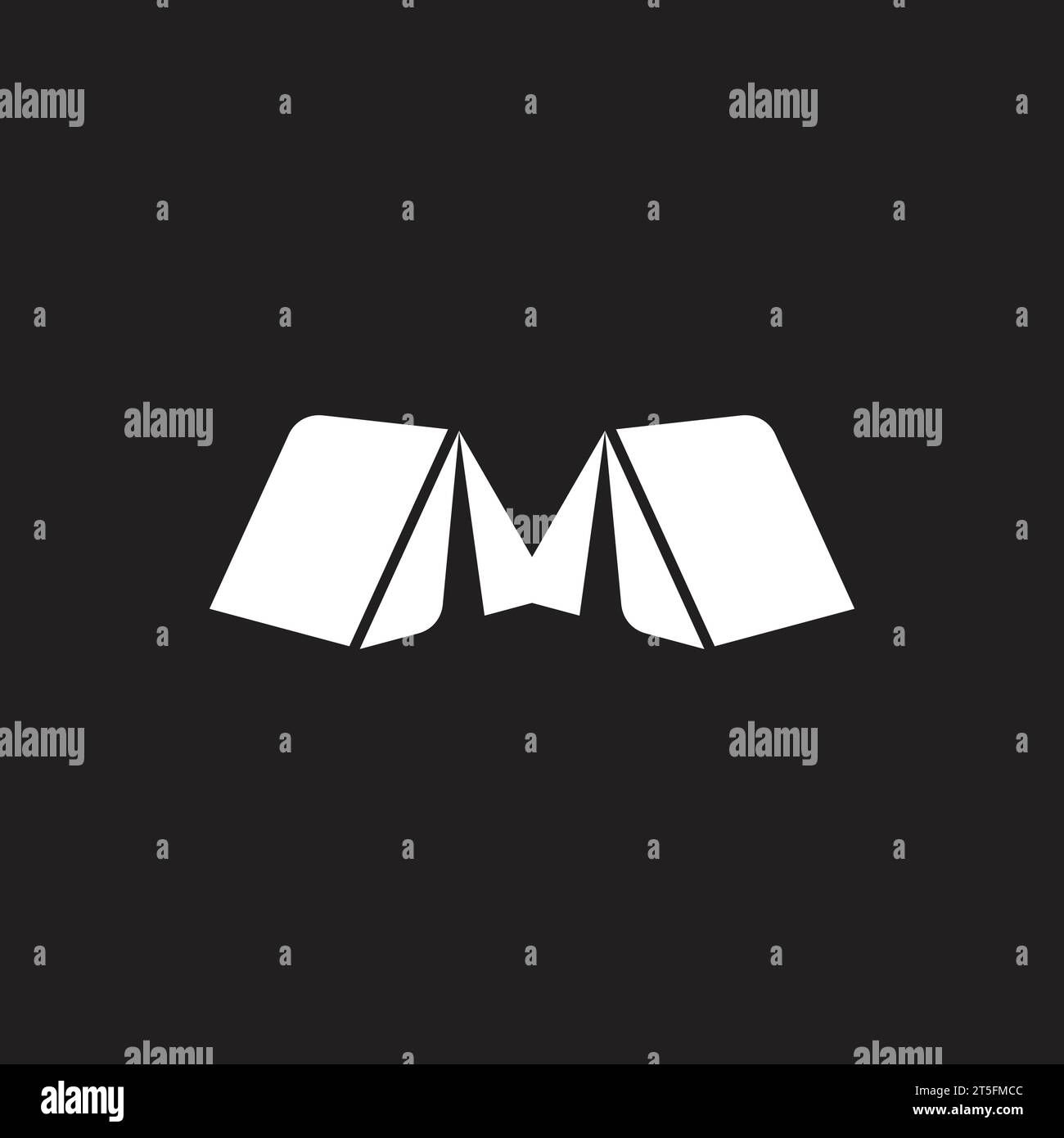 letter m camping tent simple logo vector Stock Vector