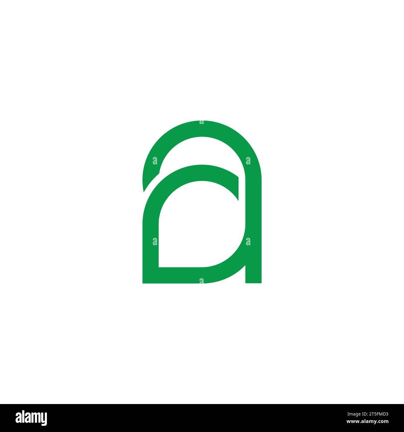 letter a leaf simple geometric line logo vector Stock Vector