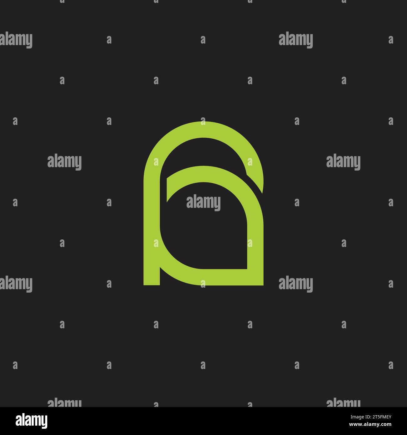 letter g simple geometric leaf logo vector Stock Vector