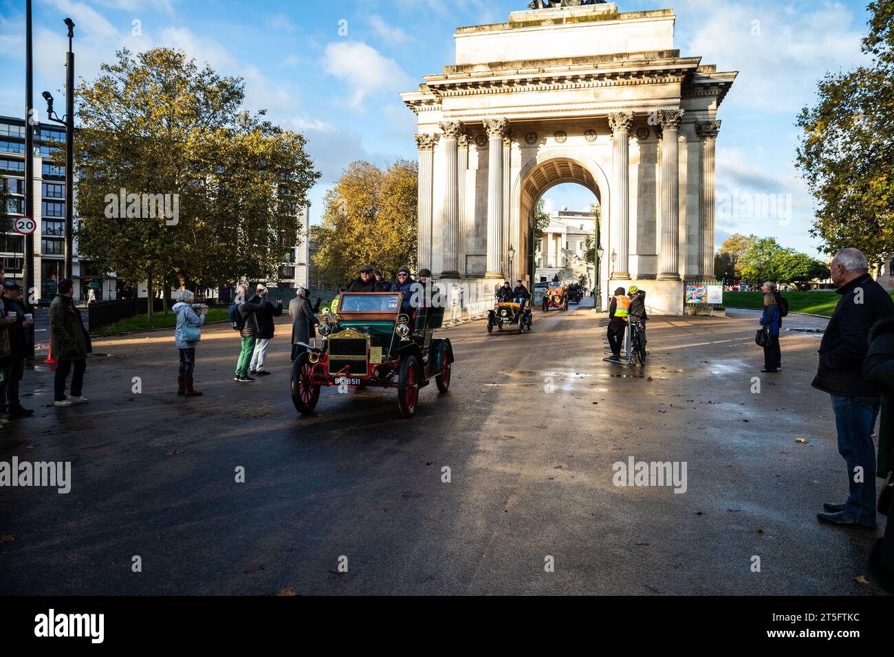 Hyde Park, London, UK. 5th Nov, 2023. London to Brighton Veteran Car