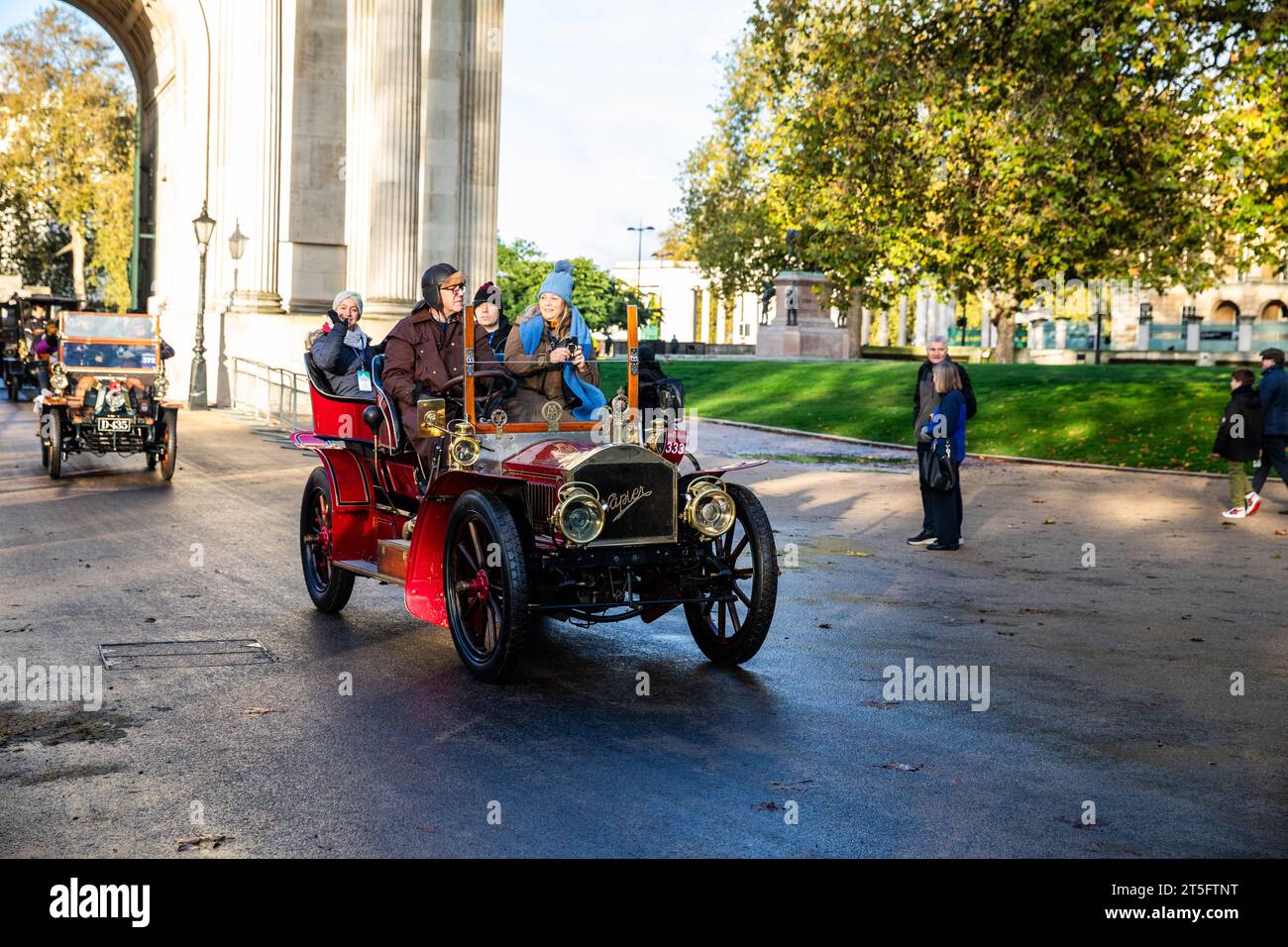 Hyde Park, London, UK. 5th Nov, 2023. London to Brighton Veteran Car