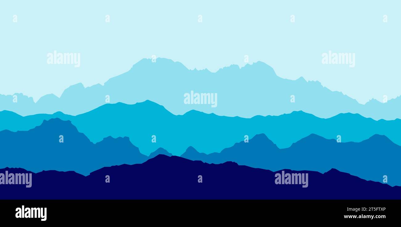 beautiful mountain landscape, abstract vector background for design ...